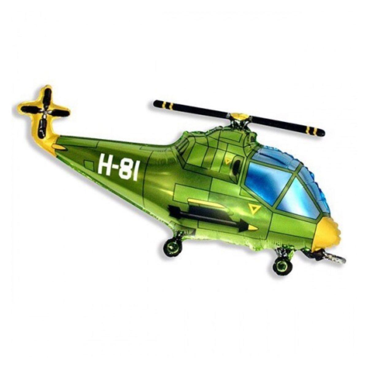 1206-0350 Ф М/фигура/3 вертолет зеленый/fm