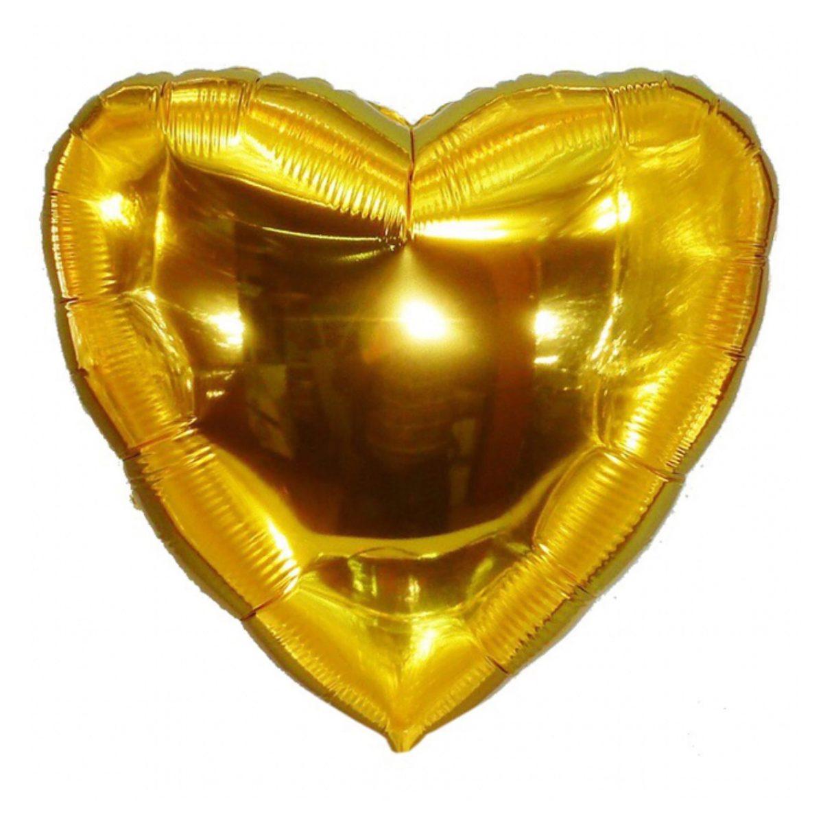 Шар Flexmetal сердце фольга золото